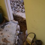 trench for the new toilets