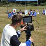 Connor Crowley filming Yr 6 leavers