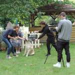 Filming Mrs Moss & her dog