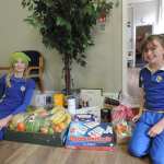 St Margarets Prep Macmillan Fundraising - Maya & Sylvie raffle prizes