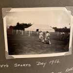 1954 Sports day sack race Jenifer and June Hunable (now Jenifer Byass and June Saywell)