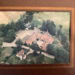 Aerial of school before hall Mr Williams 80-90s